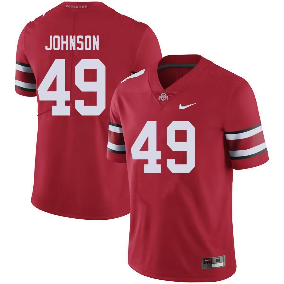 Xavier Johnson Ohio State Buckeyes Men's NCAA #49 Nike Red College Stitched Football Jersey HOE0456AH